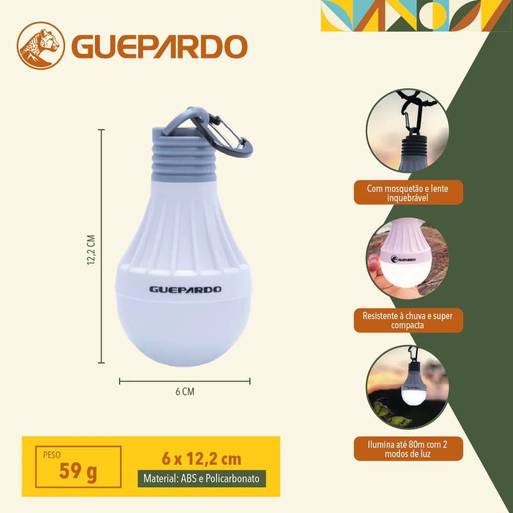 Lâmpada LED Tent Megalite 80 Lúmens | Guepardo