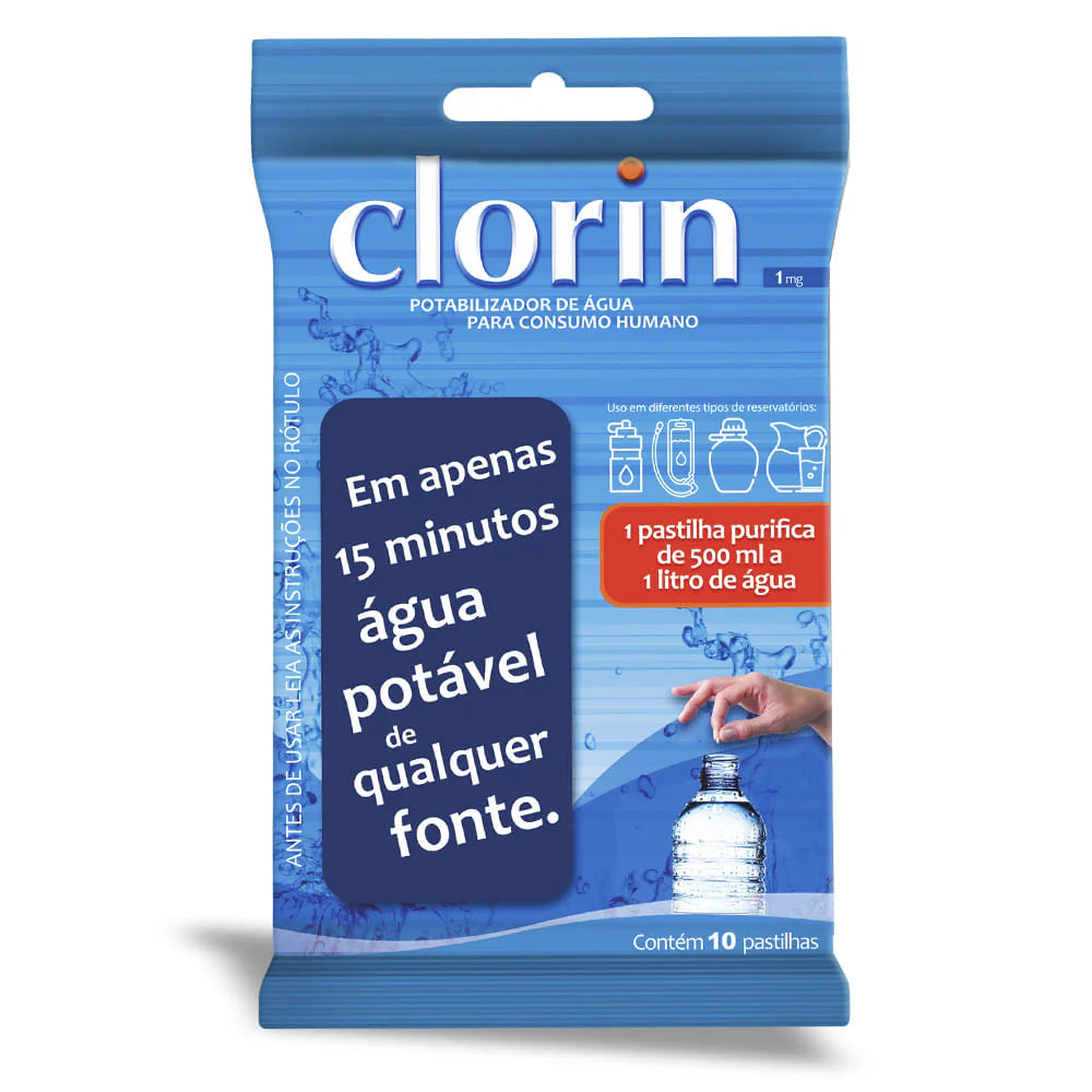 Clorin NTK 1mg | Pastilhas Purificadoras de Água (60 Unidades)