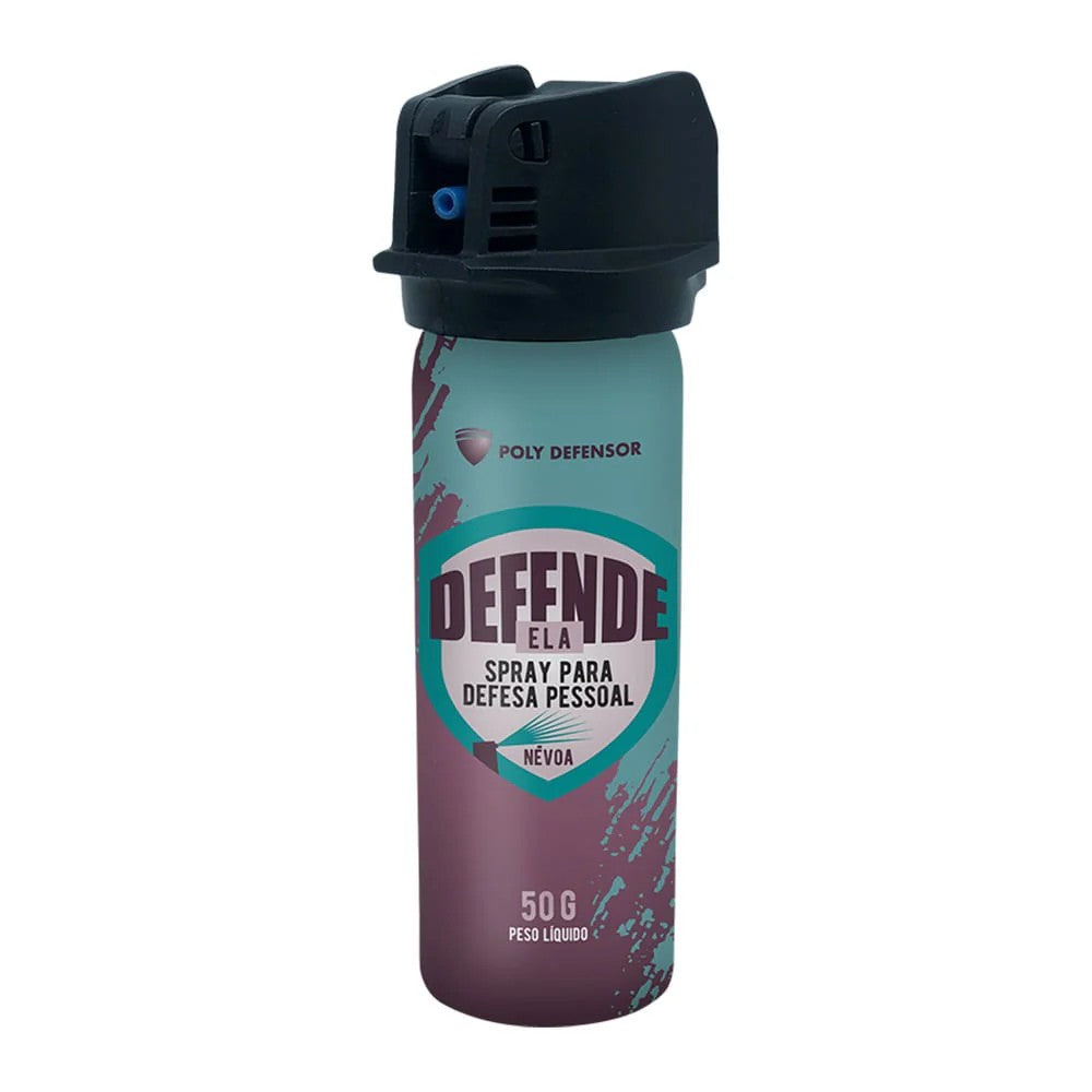 Spray para defesa pessoal da mulher Defende Ela da Poly Defensor em névoa 50g